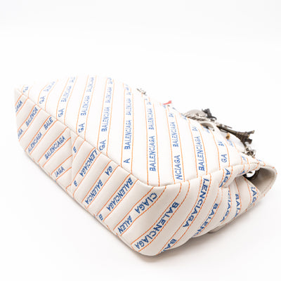 BB Round Charm Bag White Leather