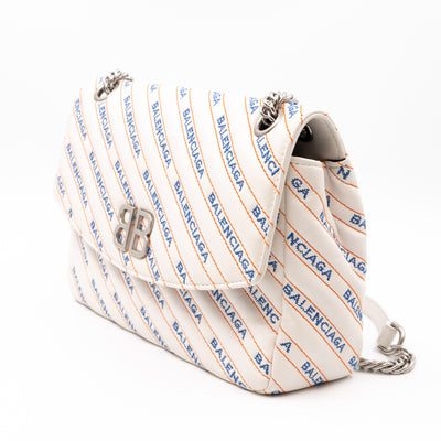 BB Round Charm Bag White Leather