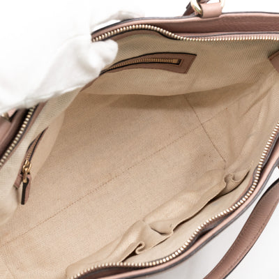 Soho Two Way Shoulder Bag Rose Beige Leather