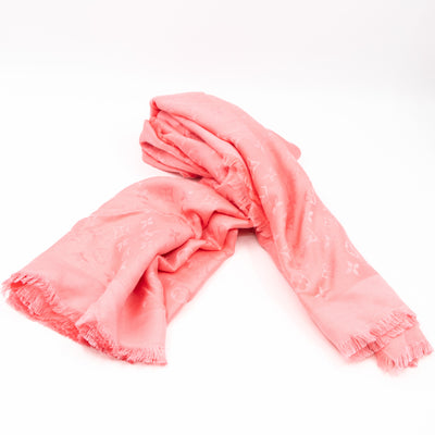 Monogram Shawl Coral