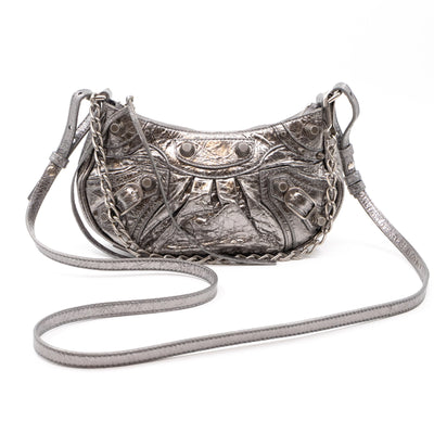 Le Cagole Mini Silver Leather