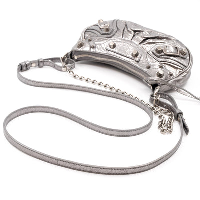 Le Cagole Mini Silver Leather