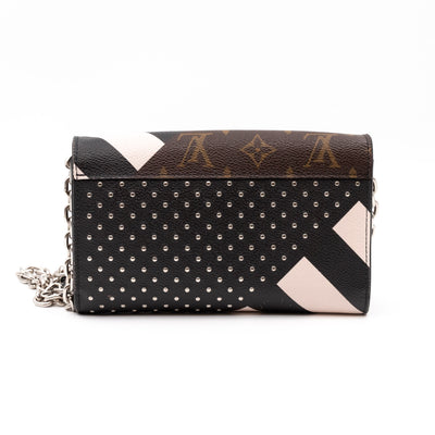 Twist Chain Wallet Monogram & Studded Leather