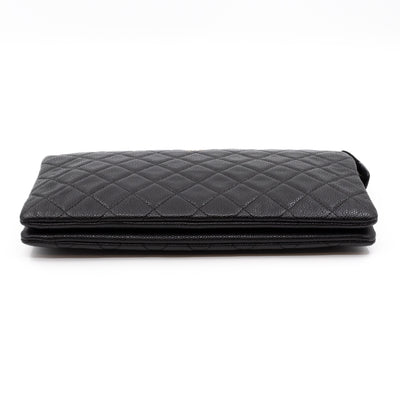 Medium Classic Zip Pouch Black Caviar