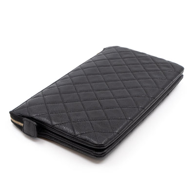 Medium Classic Zip Pouch Black Caviar