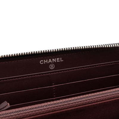 Zip Around Wallet Black Caviar Leather