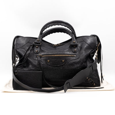 City Classic Studs Black Leather
