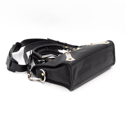 Mini City Metal Plate Black Leather