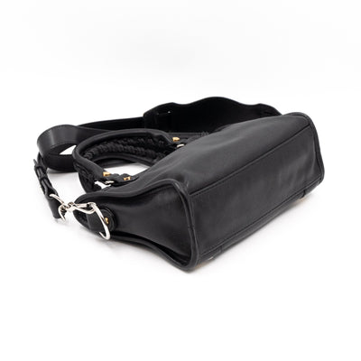 Mini City Metal Plate Black Leather