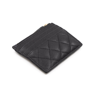 Zipped Card Holder Black Caviar