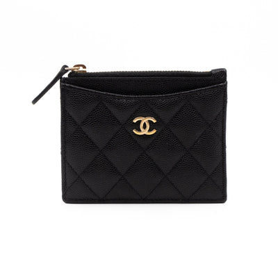 Zipped Card Holder Black Caviar