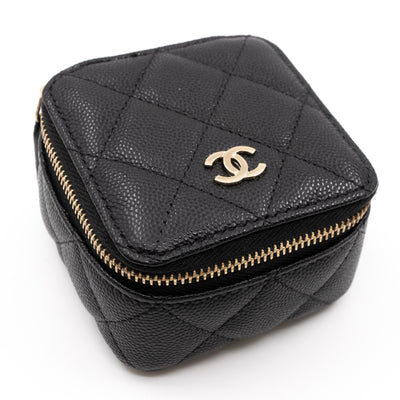 Classic Travel Jewelry Case Black Caviar