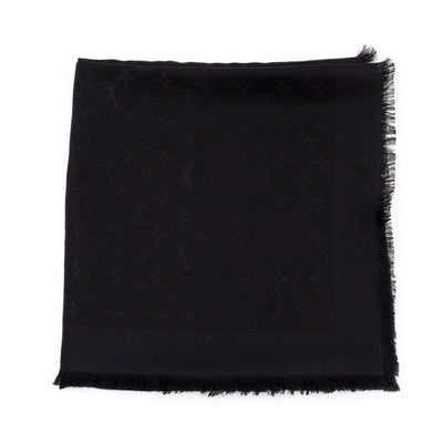 Monogram Shawl Black