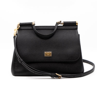 Sicily Medium Dauphine Leather Black