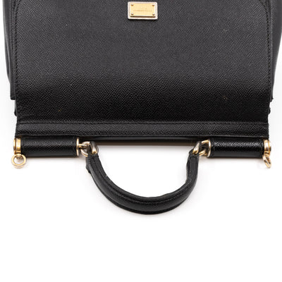 Sicily Medium Dauphine Leather Black