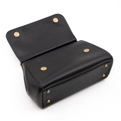 Sicily Medium Dauphine Leather Black