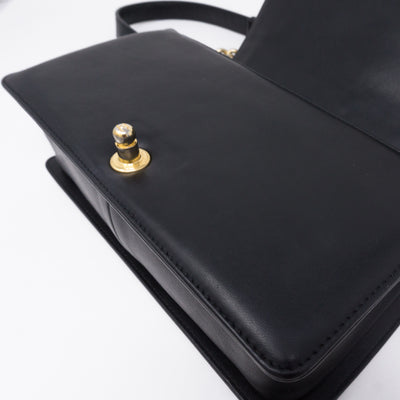 Boy Medium Black Lambskin Gold