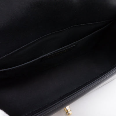 Boy Medium Black Lambskin Gold