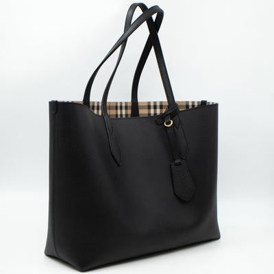 Medium Reversible Tote Haymarket Check & Black