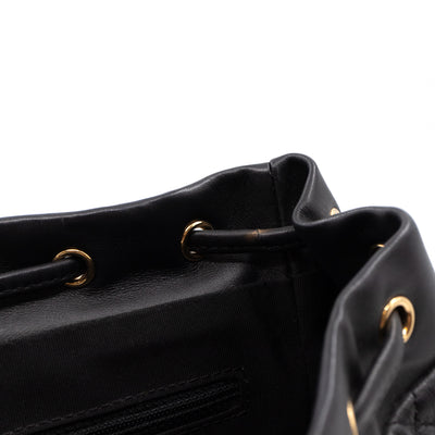 Urban Spirit Backpack Black Quilted Leather