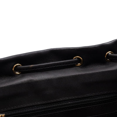 Urban Spirit Backpack Black Quilted Leather