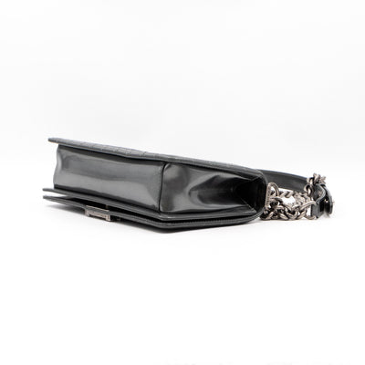 Boy Bag Old Medium Grey Patent Leather