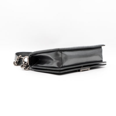 Boy Bag Old Medium Grey Patent Leather