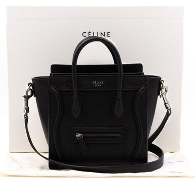 Nano Luggage Black Leather