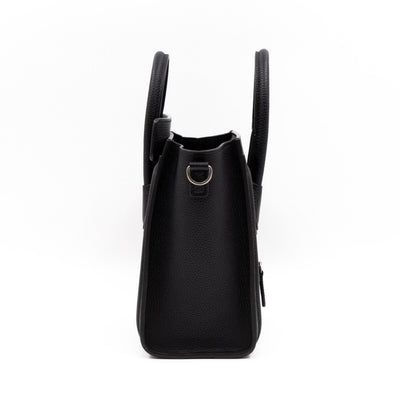 Nano Luggage Black Leather
